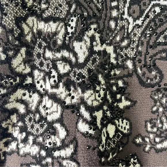 Womens Ashley Stewart Size 3X Brown Beaded NWT Floral - Picture 5 of 6